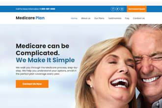 design medicare website medicare insurance website and healthcare website