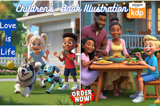 illustrate children story book illustration, children story, book illustration