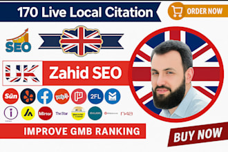 do top 150 plus UK local citations and business listings for local SEO boost