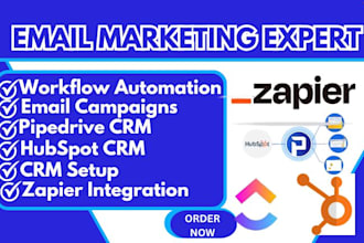 mailchimp campaign,pipedrive CRM,hubspot CRM,zapier integration,salesforce