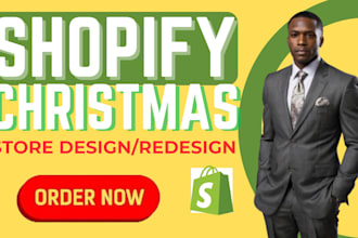 do shopify christmas store for kits, adult, and pets store, shopify design