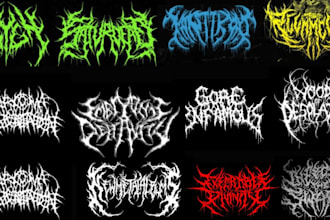 design you a brutal death metal, slamming, deathcore logo