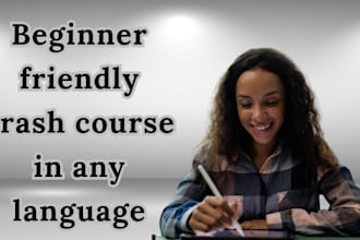 create beginner friendly crash course in any language