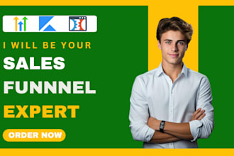 build salesfunnel on clickfunnel, kajabi, gohighlevel, systeme io, funnelish