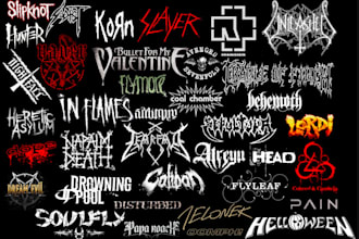 metal, death metal logo for band, letter, font design