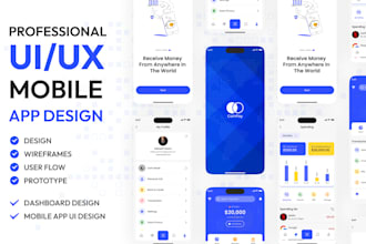 do ui ux design, app ui design, mobile app design and figma design app