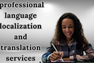 create  professional language localization and translation services