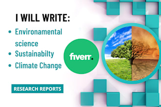 write environmental sciences , sustainability and climate change