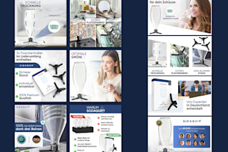 design high fantastic infographics amazon product listing images in 24hrs