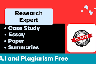 do case study analysis, research and summary writing