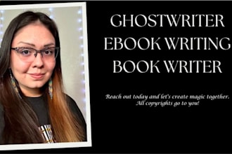 ghostwrite 30k words ebook ghostwriter fiction ghost book writer kindle book