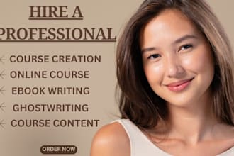 ghostwriter non fiction, self help ebook, online course content, ebook writer