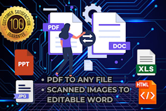 convert PDF to word, scanned images to word or google docs