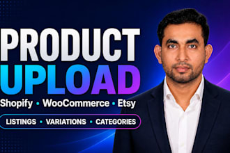 upload products to shopify, woocommerce, or etsy