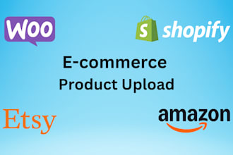 upload products to woocommerce, shopify, amazon, etsy store