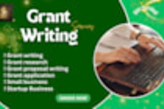 do your grant research, grant writing, grant proposal, rfp