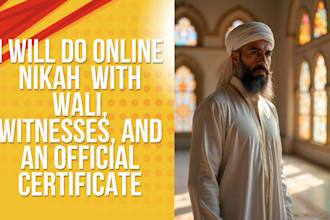 do online nikah with wali, witnesses, and an official certificate