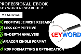 amazon kdp keyword research categories and do niche research kpd book and ebook