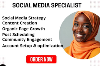 be your social media specialist social media manager virtual assistant
