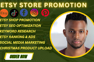 do etsy shop promotion to boost traffic promote christmas store ranking andsales
