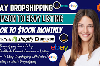 setup auto ds, amazon listing upload sync product to tiktok shop shopify walmart