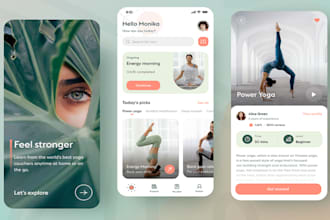 design and develop meditation app, affirmation app, and yoga app