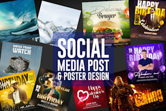 design creative social media post, ad design, instagram post, facebook add, post