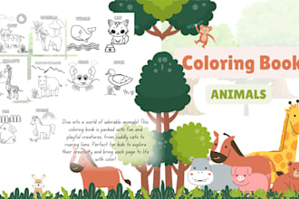 design kids coloring pages for amazon KDP coloring book