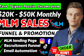 do MLM sales funnel, MLM promotion MLM recruitment sales funnel MLM landing page