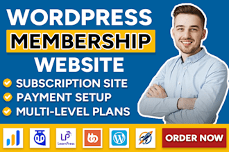 build wordpress membership website or subscription website