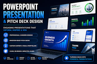powerpoint presentation and pitch deck design