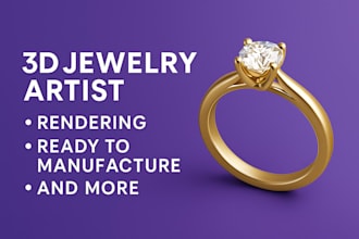do 3d jewelry design and cad modeling for 3d printing