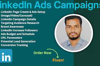 be setup linkedin business page, ads campaign, lead generation, ads marketing