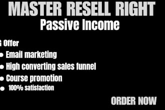 promote master resell rights for active and passive income