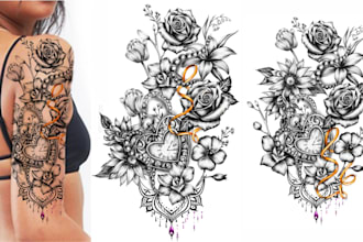 create unique women tattoo designs