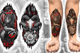 professionally design your sleeve tattoo