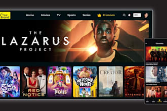 build custom iptv app, ott, roku app, smart tv app, web player app, tizen app