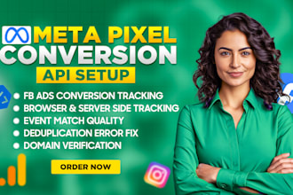 fix or setup meta facebook pixel, conversion API, ga4 server side tracking