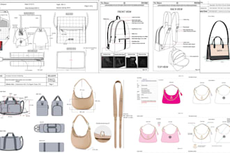 do fashion bag design, leather, tote bag, backpack with tech pack for factory