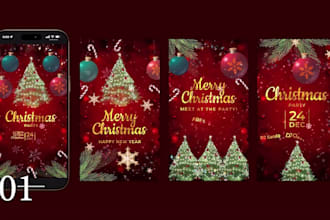 create a christmas instagram story or post