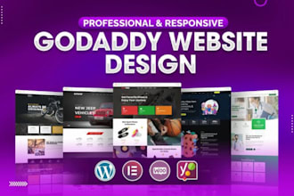 design a godaddy wordpress website using astra theme and elementor pro
