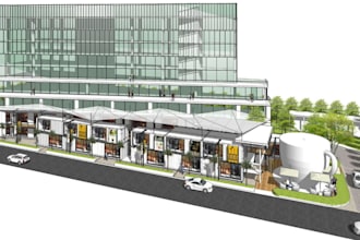 craft 3d commercial design,renovate shopping mall,store,3d restaurant rendering