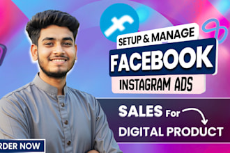 setup facebook ads campaign to increase sales for digital products