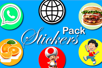 design amazing illustration for stickers,   packs custom design