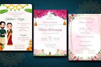 design indian wedding invitation card invitation video