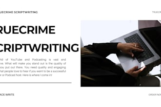 write true crime script for your podcast channel and youtube channel