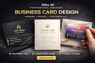 create professional custom buisness card in 24 hours