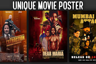 design a unqiue, creative , fancy movie poster for your film