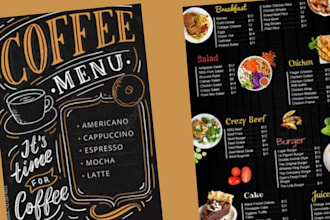 do modern digital cafe bar price table menu card custom menus in 6 hrs