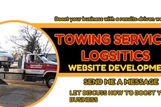 towing service website fleet management services logistic courier website design